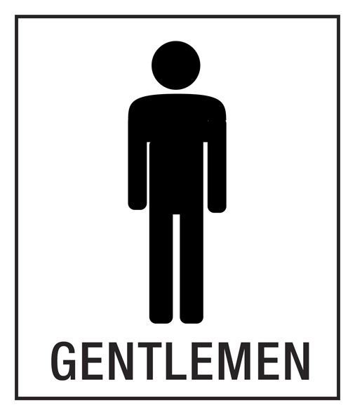 SIGN - SYMBOL - GENTLEMEN 201-LP (225X300)